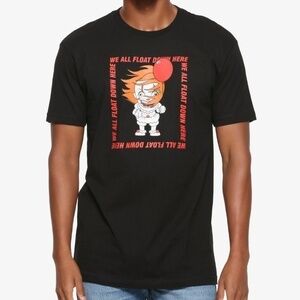 Boxlunch IT Pennywise Chibi‎ We All Float Down Here Large T-Shirt